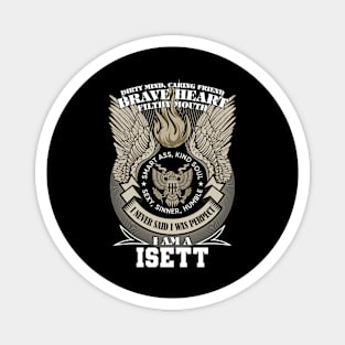 I Am A isett I Never Said I Was Perpect, Family Name, Funny Name Magnet